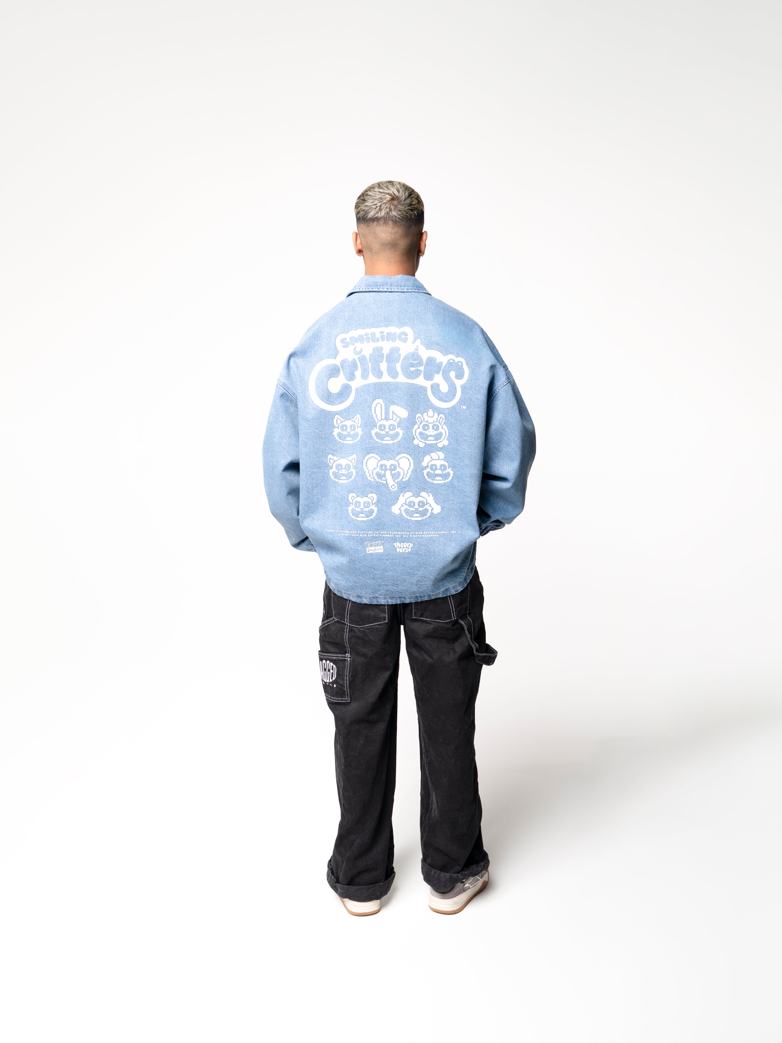POPPY PLAYTIME™ TV PIXEL DENIM JACKET – TheoryVerse