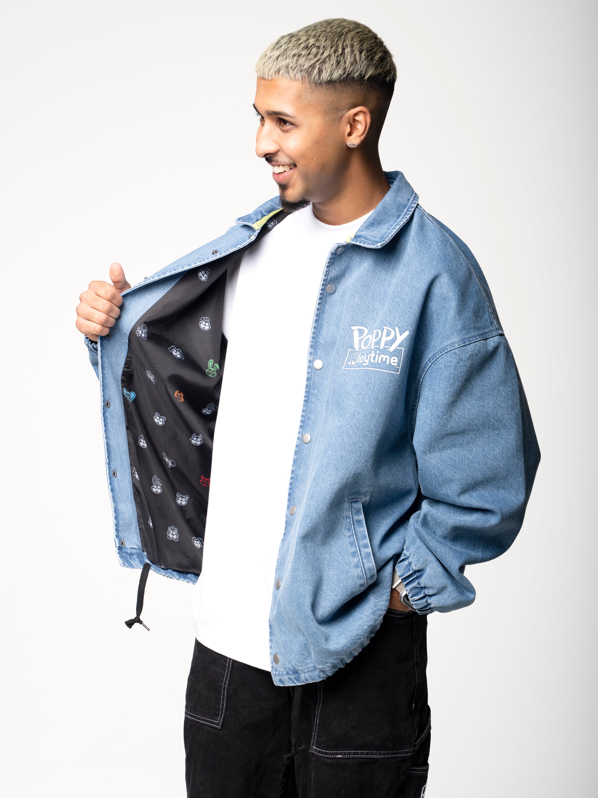 POPPY PLAYTIME™ TV PIXEL DENIM JACKET – TheoryVerse